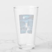 Blaue Wasserfälle Glas (Rückseite)