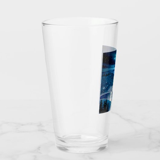 Blaue Wasserfälle Glas (Rechts)