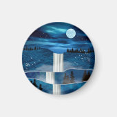 Blaue Wasserfälle Magnet (Vorne)