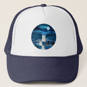 Blaue Wasserfälle Truckerkappe