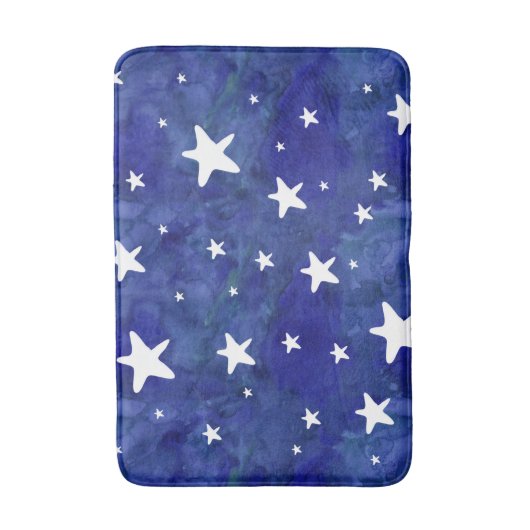 Blaue Wasserfarbbadematte Badematte (Vorderseite Vertikal)