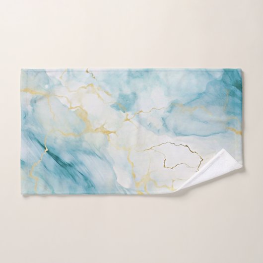 Blaue Wasserfarbe Badhandtuch Set (Handtuch)