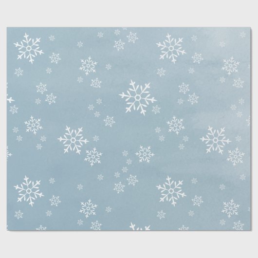 Blaue Wasserfarbe bei leichtem Eis Geschenkpapier (Flach)