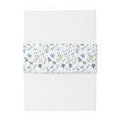 Blaue Wasserfarbe Blütenblütenblume Einladungsbanderole (Rückseitenbeispiel)