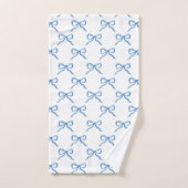 Blaue Wasserfarbe-Bogen-Muster Badhandtuch Set (Handtuch)