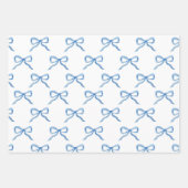 Blaue Wasserfarbe-Bogen-Muster Geschenkpapier Set (Vorderseite 3)