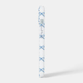 Blaue Wasserfarbe-Bogen-Muster iPhone 15 Hülle (Linke Seite)