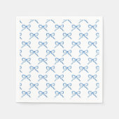 Blaue Wasserfarbe-Bogen-Muster Serviette (Vorderseite)