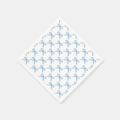 Blaue Wasserfarbe-Bogen-Muster Serviette (Ecke)