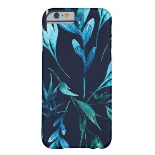 Blaue Wasserfarbe Botanische Elegante Barely There iPhone 6 Hülle