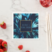 Blaue Wasserfarbe Botanischer Garten Parco Tassino Serviette (Beispiel)