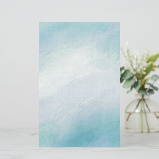 Blaue Wasserfarbe Briefpapier (Stehend Vorderseite)