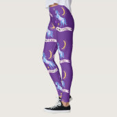 Blaue Wasserfarbe Einhorn Leggings (Links)