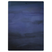 Blaue Wasserfarbe Elegante Chic Glam Personalisier Klemmbrett (Rückseite)