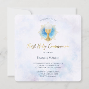 Blaue Wasserfarbe   Erste Einladung der Gemeinscha