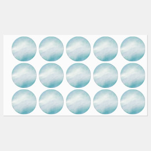 Blaue Wasserfarbe Etiketten