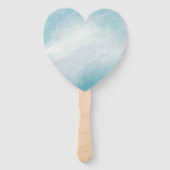 Blaue Wasserfarbe Fächer (Rückseite)