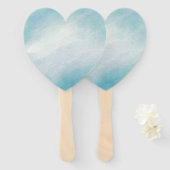 Blaue Wasserfarbe Fächer (Vorne und Hinten)