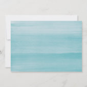 Blaue Wasserfarbe Feier des Lebens mit Foto Einladung (Rückseite)