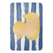 Blaue Wasserfarbe Gelbe Ente Badematte (Vorderseite Vertikal)