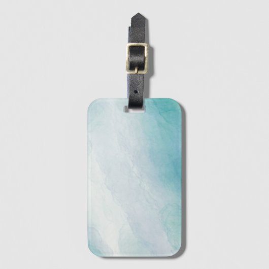 Blaue Wasserfarbe Gepäckanhänger (Vorderseite Vertikal)