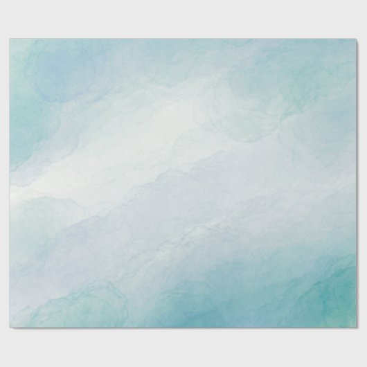 Blaue Wasserfarbe Geschenkpapier (Flach)