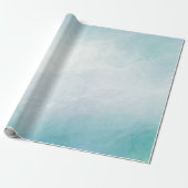Blaue Wasserfarbe Geschenkpapier (Ungerollt)