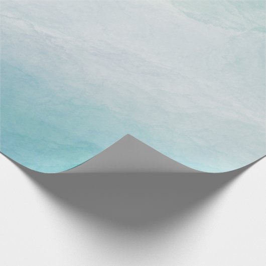 Blaue Wasserfarbe Geschenkpapier (Ecke)