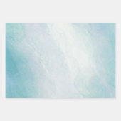 Blaue Wasserfarbe Geschenkpapier Set (Vorderseite)