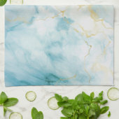 Blaue Wasserfarbe Geschirrtuch (Gefaltet)