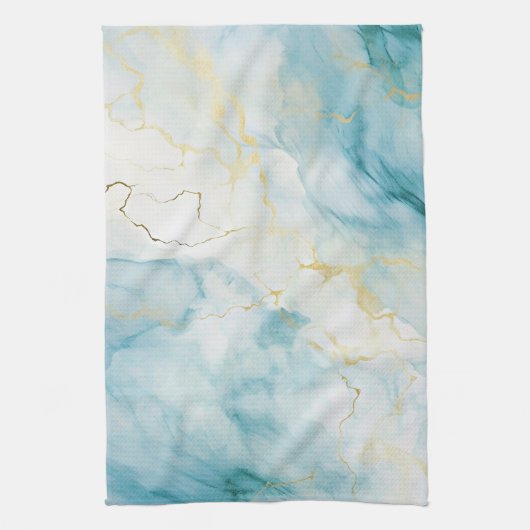 Blaue Wasserfarbe Geschirrtuch (Vertikal)