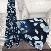 Blaue Wasserfarbe Hochzeitsfeier Krawatte