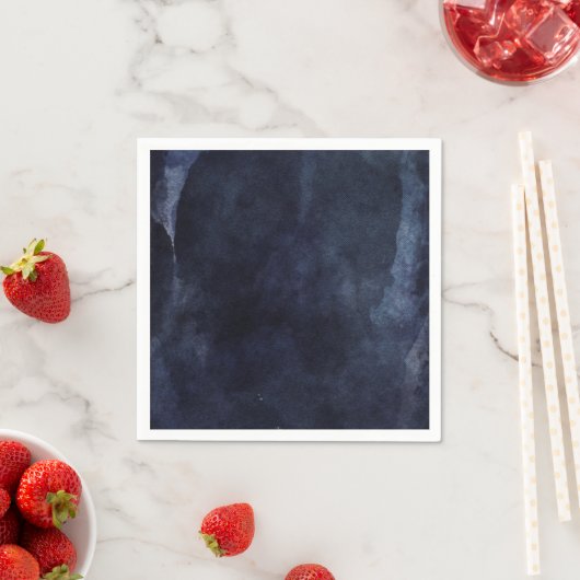 Blaue Wasserfarbe Hochzeitsfeier Serviette (Beispiel)