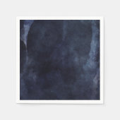 Blaue Wasserfarbe Hochzeitsfeier Serviette (Vorderseite)