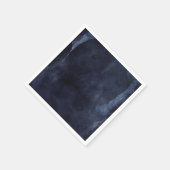 Blaue Wasserfarbe Hochzeitsfeier Serviette (Ecke)