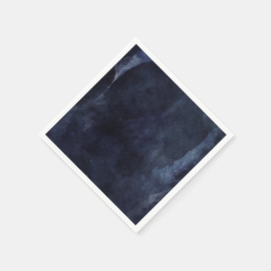 Blaue Wasserfarbe Hochzeitsfeier Serviette (Ecke)