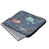 Blaue Wasserfarbe im Meer Tierart Laptopschutzhülle (Vorne Knopf)