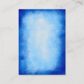 Blaue Wasserfarbe Individuelle QR-Code Bar/Bat Miz Begleitkarte (Rückseite)