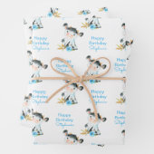 Blaue Wasserfarbe Kleine Kuh Geschenkpapier Set (Beispiel)