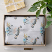 Blaue Wasserfarbe Kleine Kuh Seidenpapier (Geschenk)