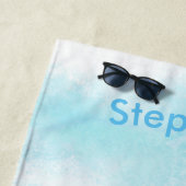 Blaue Wasserfarbe Kleine Kuh Strandtuch (Beispiel)