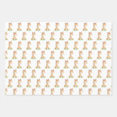 Blaue Wasserfarbe Kleines Pferd Geschenkpapier Set (Vorderseite 3)