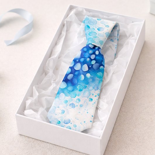 Blaue Wasserfarbe Krawatte