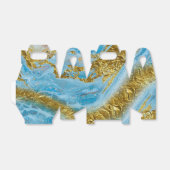 Blaue Wasserfarbe Marmor & Goldfolie Geschenkschachtel (Ungefaltet)