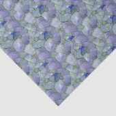 Blaue Wasserfarbe-Mosaik-Seeglas  Seidenpapier (Ausschnitt)