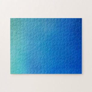 Blaue Wasserfarbe Ombre Puzzle