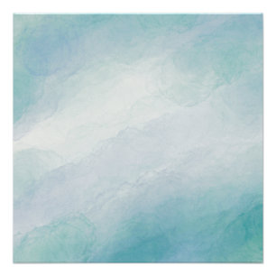 Blaue Wasserfarbe Poster