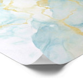 Blaue Wasserfarbe Poster (Ecke)
