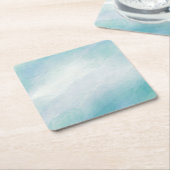 Blaue Wasserfarbe Rechteckiger Pappuntersetzer (angewinkelt)