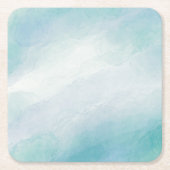 Blaue Wasserfarbe Rechteckiger Pappuntersetzer (Vorderseite)